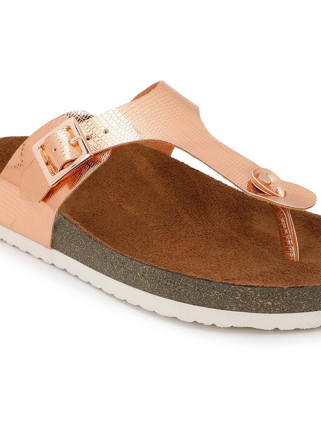 LYDC London - Rose gold L Grain Sandals for Women - Regent - Rose gold