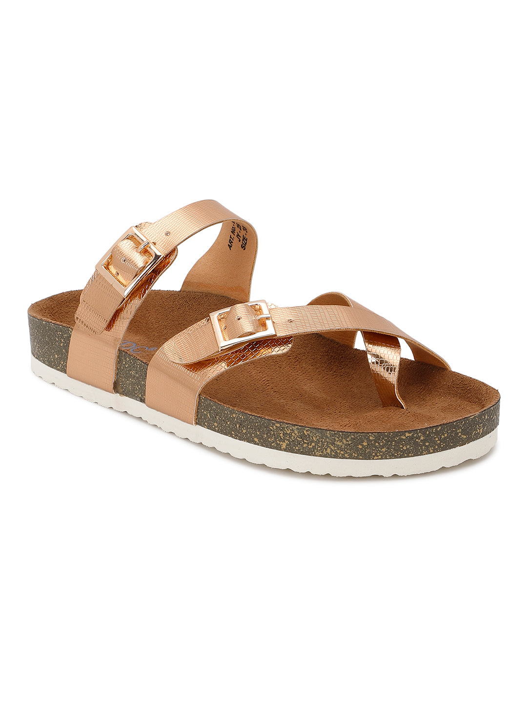 LYDC London - Rose gold L Grain Sandals for Women - Soho - Rose gold