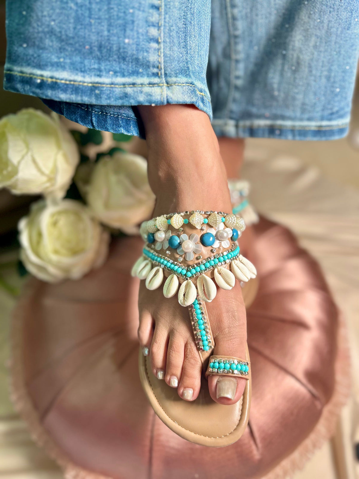 Sandal Stories Seashell Cushioned Kolhapuri