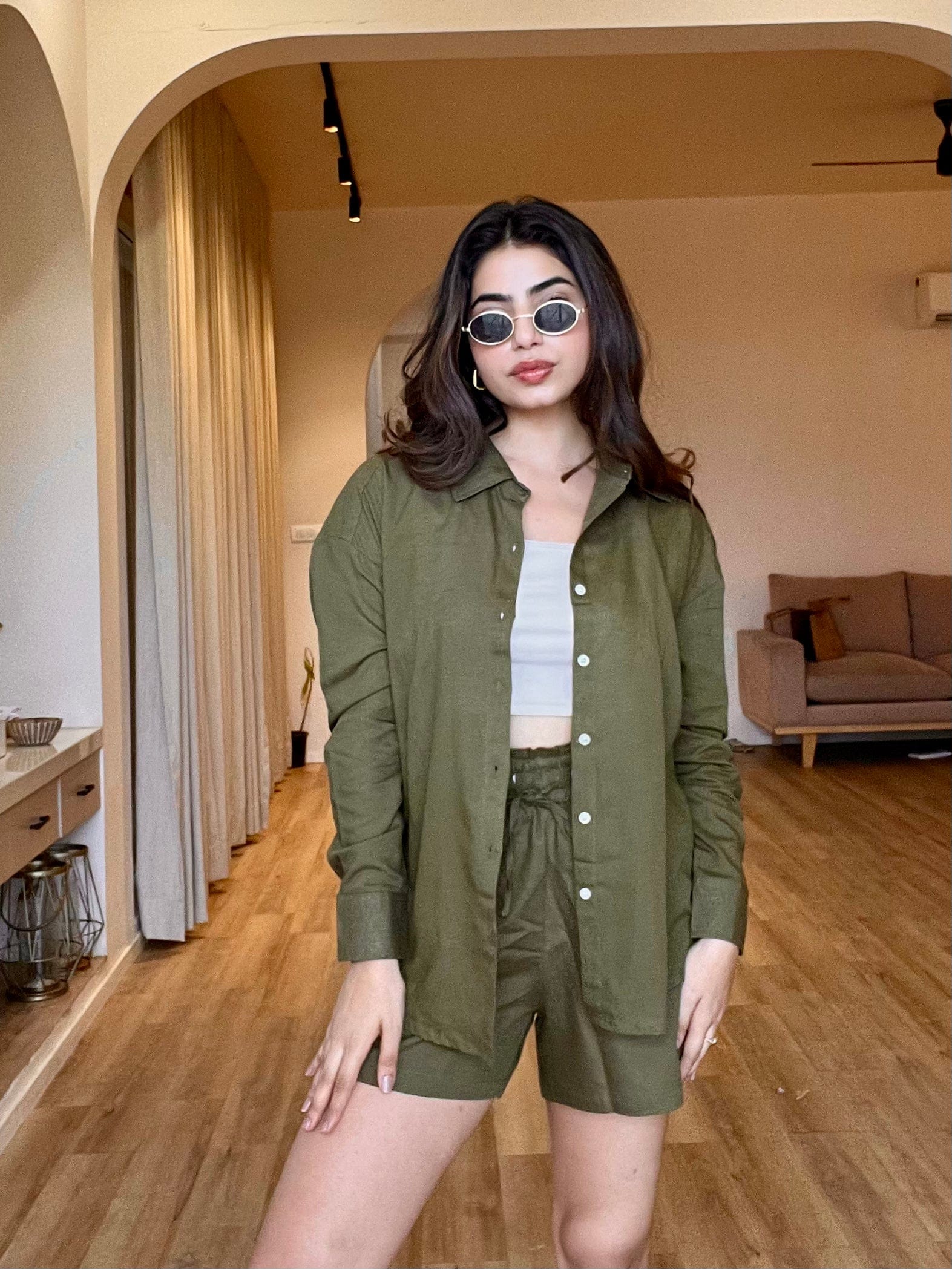 Sugnaa Oversized Cotton Shirt & Shorts