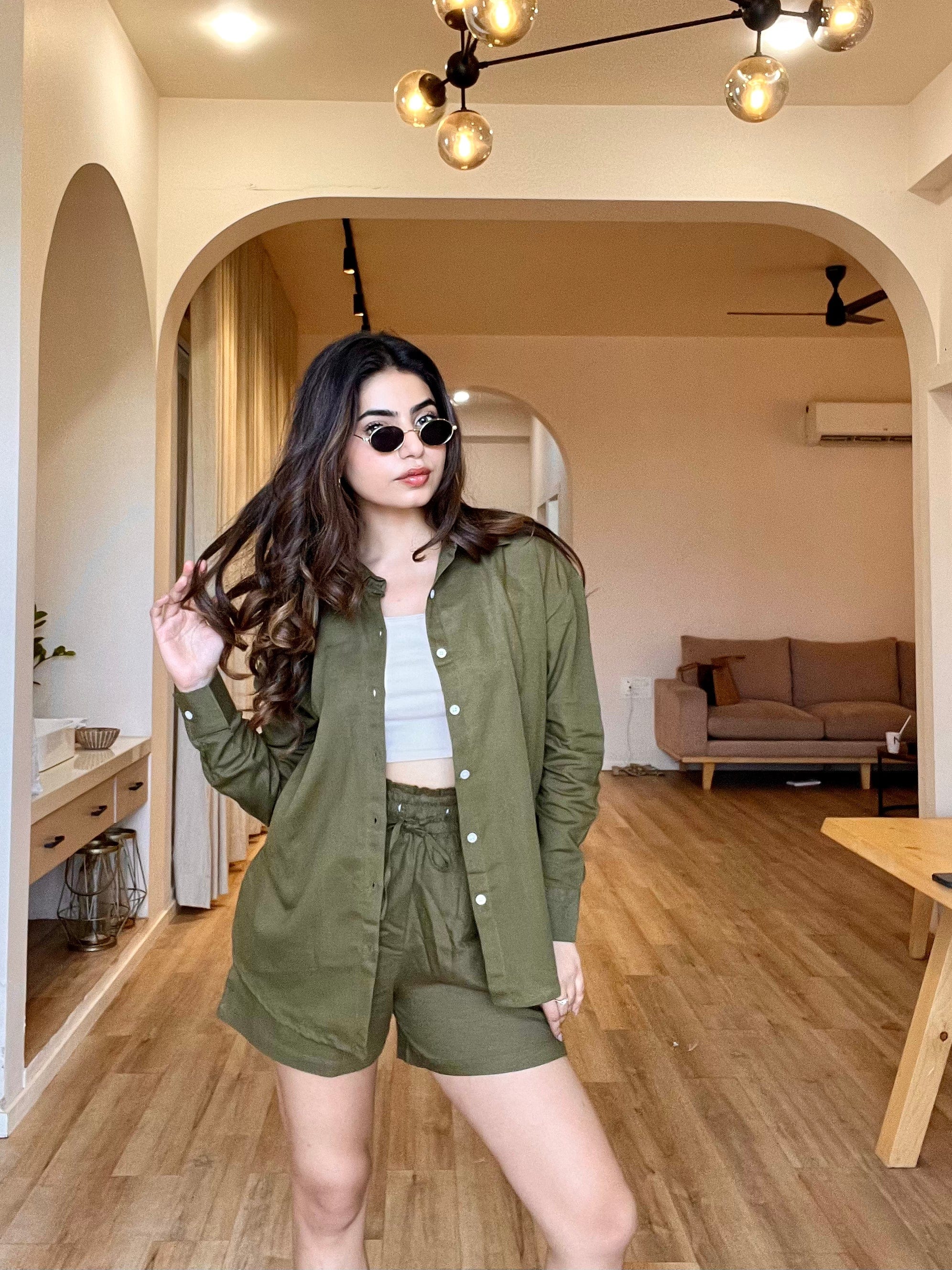 Sugnaa Oversized Cotton Shirt & Shorts