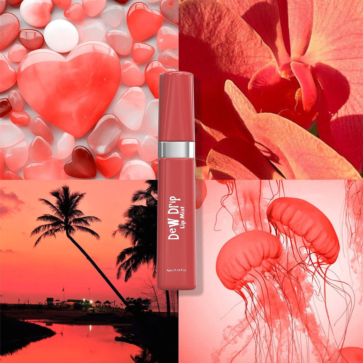 Glam21 Dew Drip Lip Mist, 4gm - Coral Charm