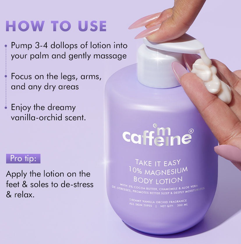 mCaffeine Take It Easy 10% Magnesium Body Lotion