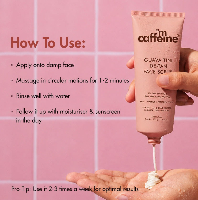 mCaffeine Guava Tini De-Tan Face Scrub - 100gm