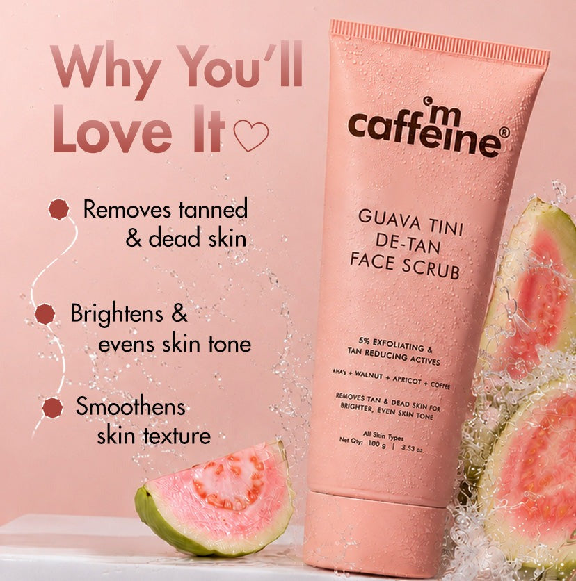 mCaffeine Guava Tini De-Tan Face Scrub - 100gm