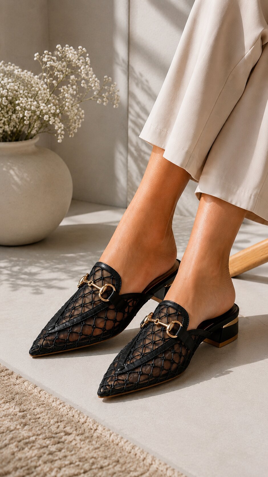 Sandal Stories Luxe Pointed Mules - 1 Inch Heel