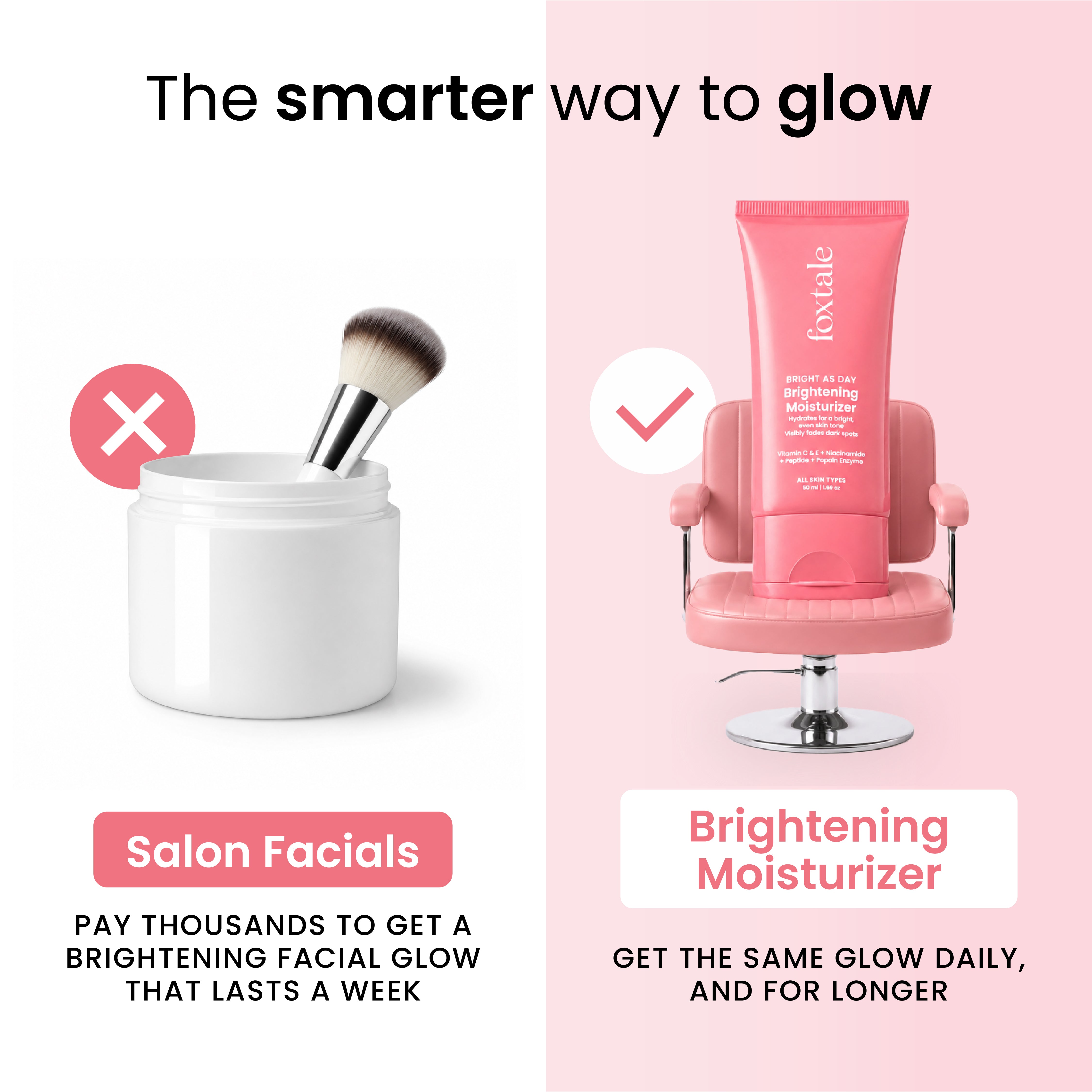 FOXTALE Vitamin C & Papaya Enzyme Daily Brightening Moisturizer