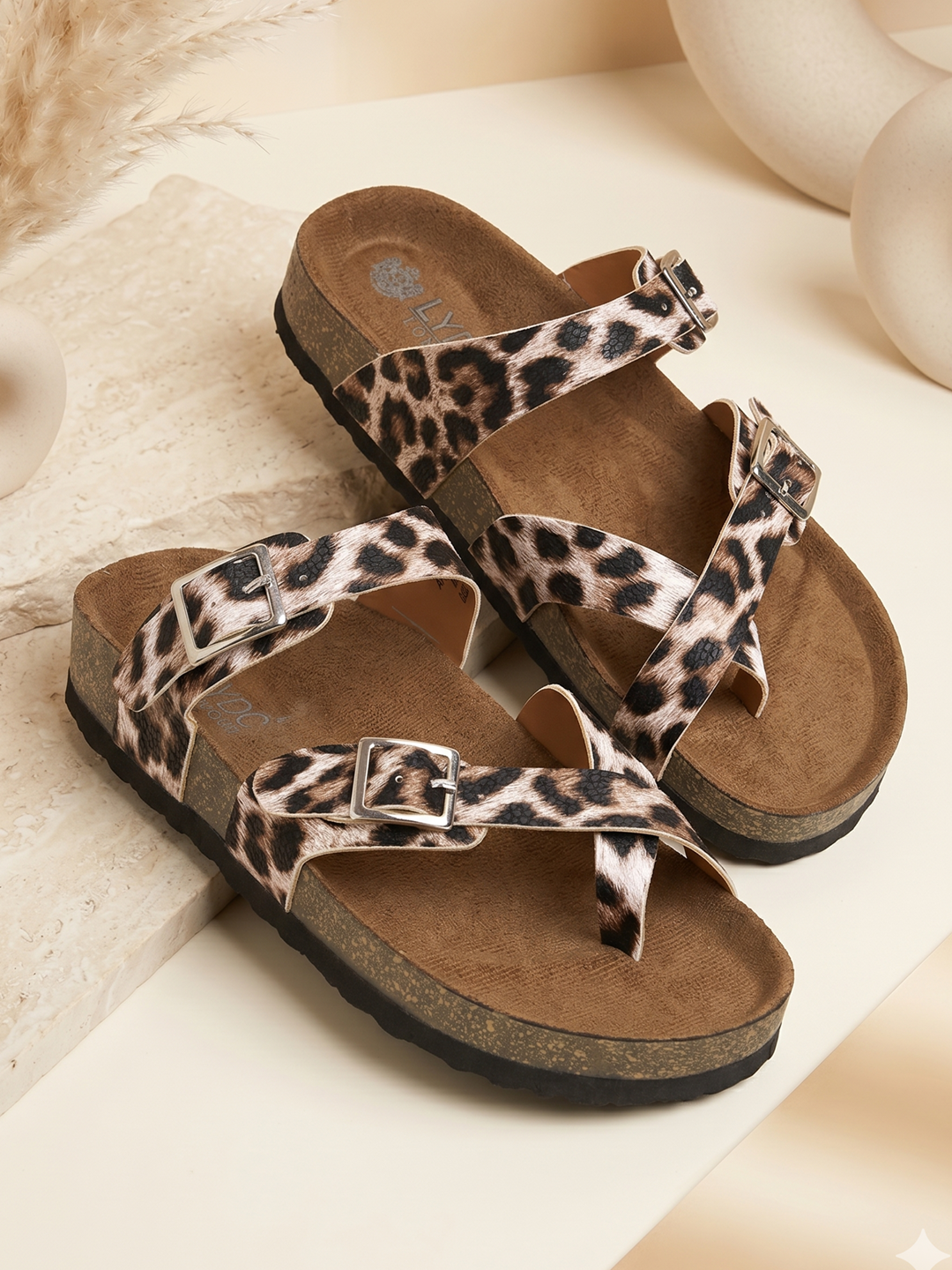 LYDC Leopard Print Sandals for Women - Soho - Leopard Print