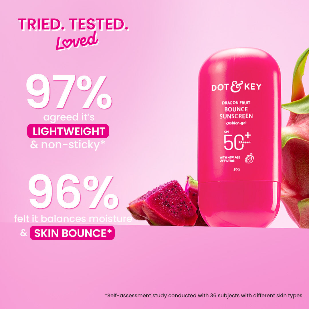 Dot & Key Dragon Fruit Bounce Sunscreen In-Vivo Tested SPF 50+ PA++++ - 50g