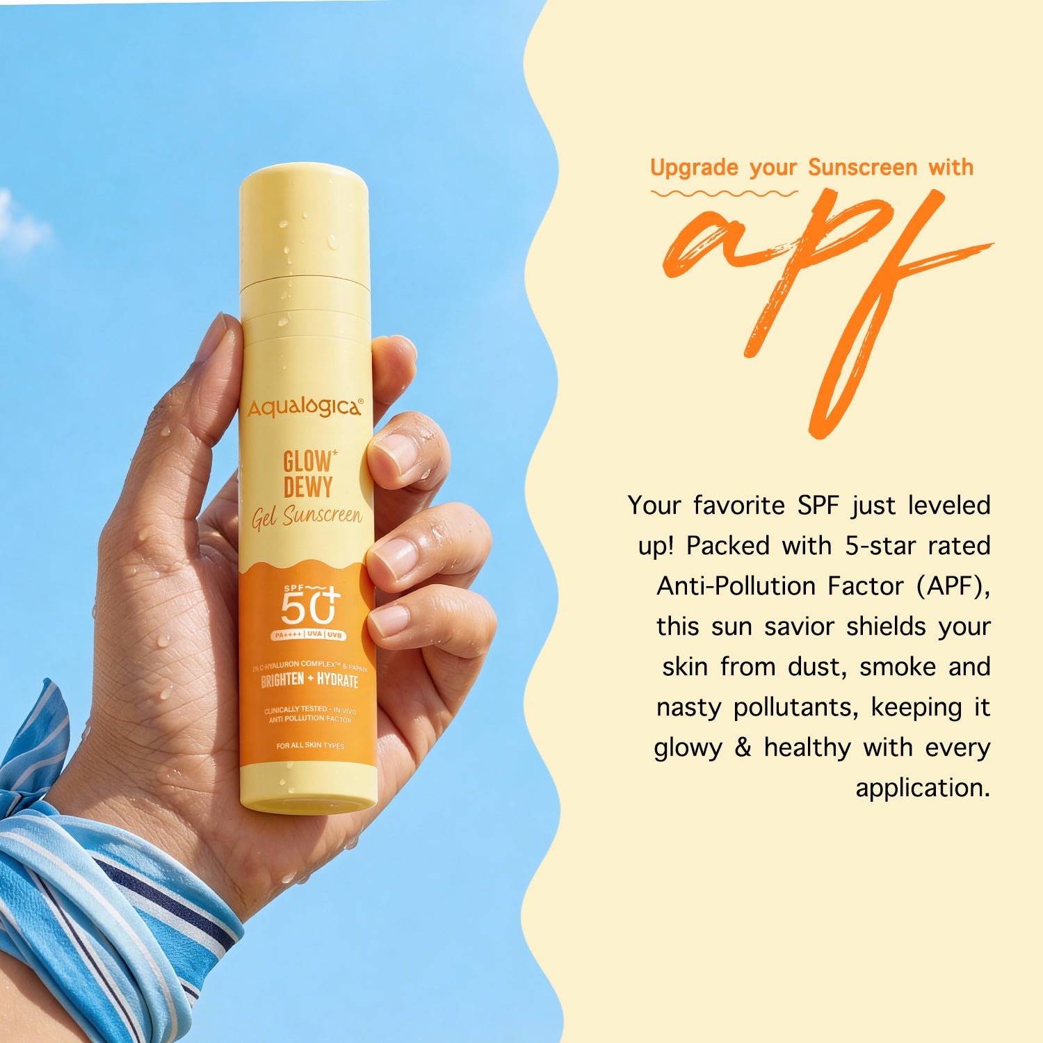Aqualogica Glow+ Dewy Gel Sunscreen In-Vivo Tested Spf 50+ Pa++++