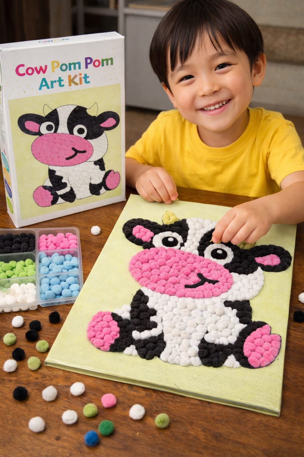 Dimorra Pom Pom Art Kit - Cow
