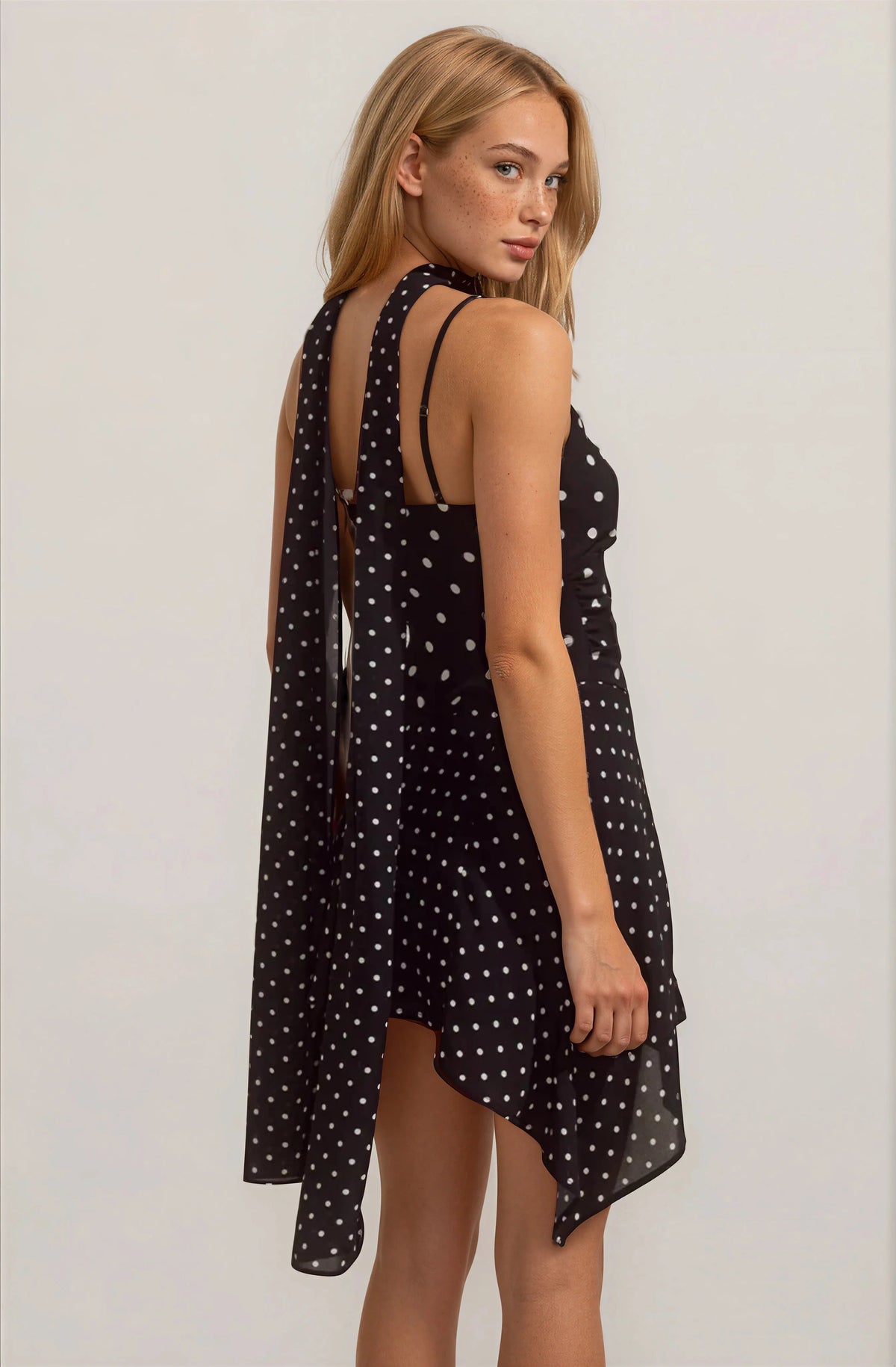 Mywishbag Scoop Neck Mini Dress - Mesh