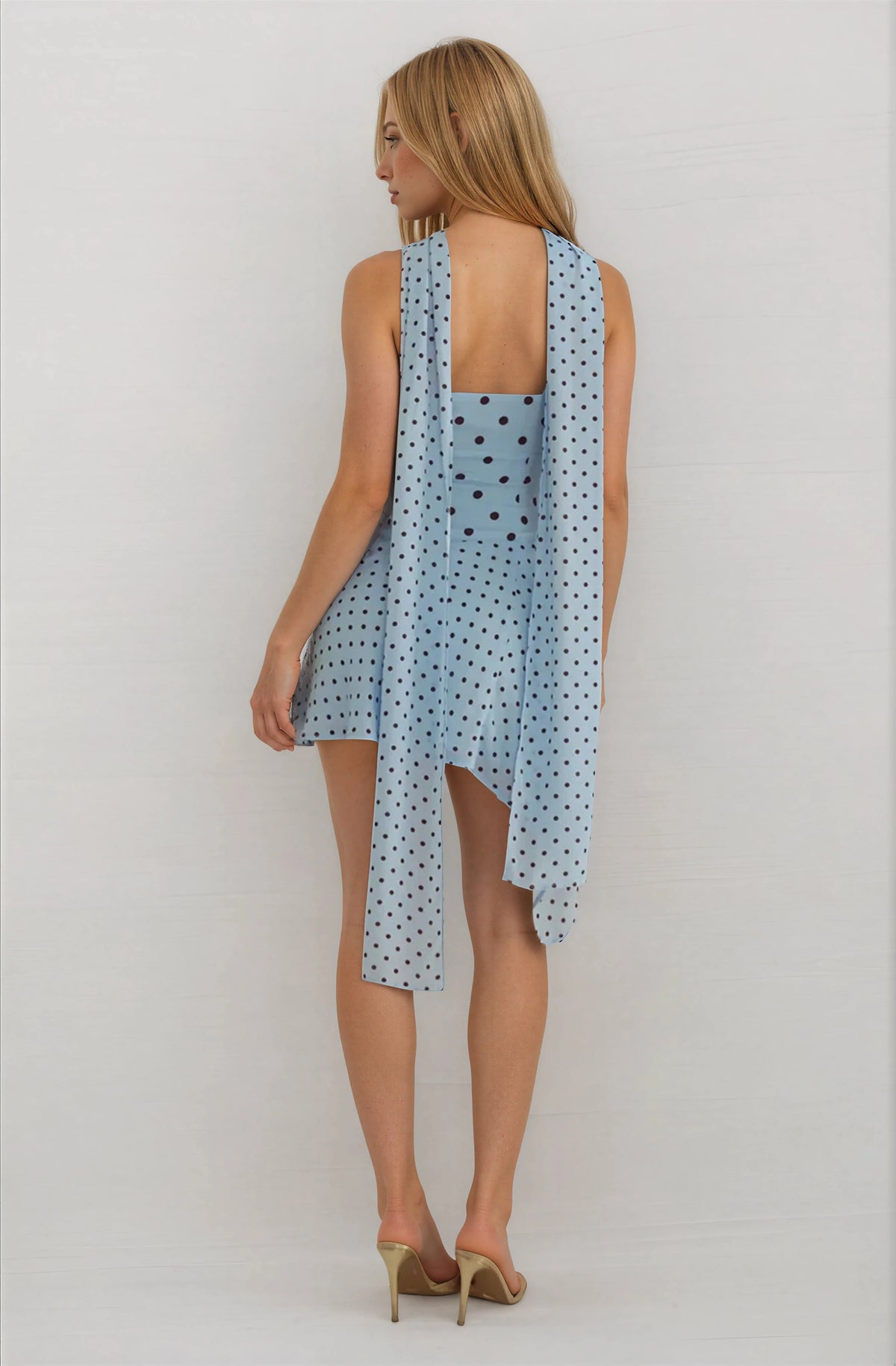 Mywishbag Scoop Neck Mini Dress - Mesh