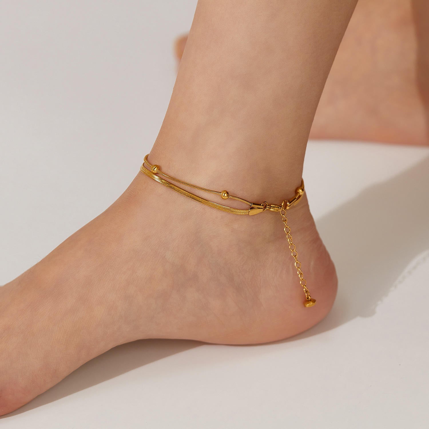Salty Golden Orbit Anklet