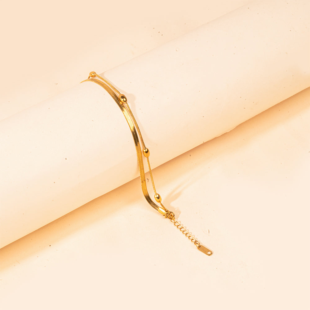 Salty Golden Orbit Anklet