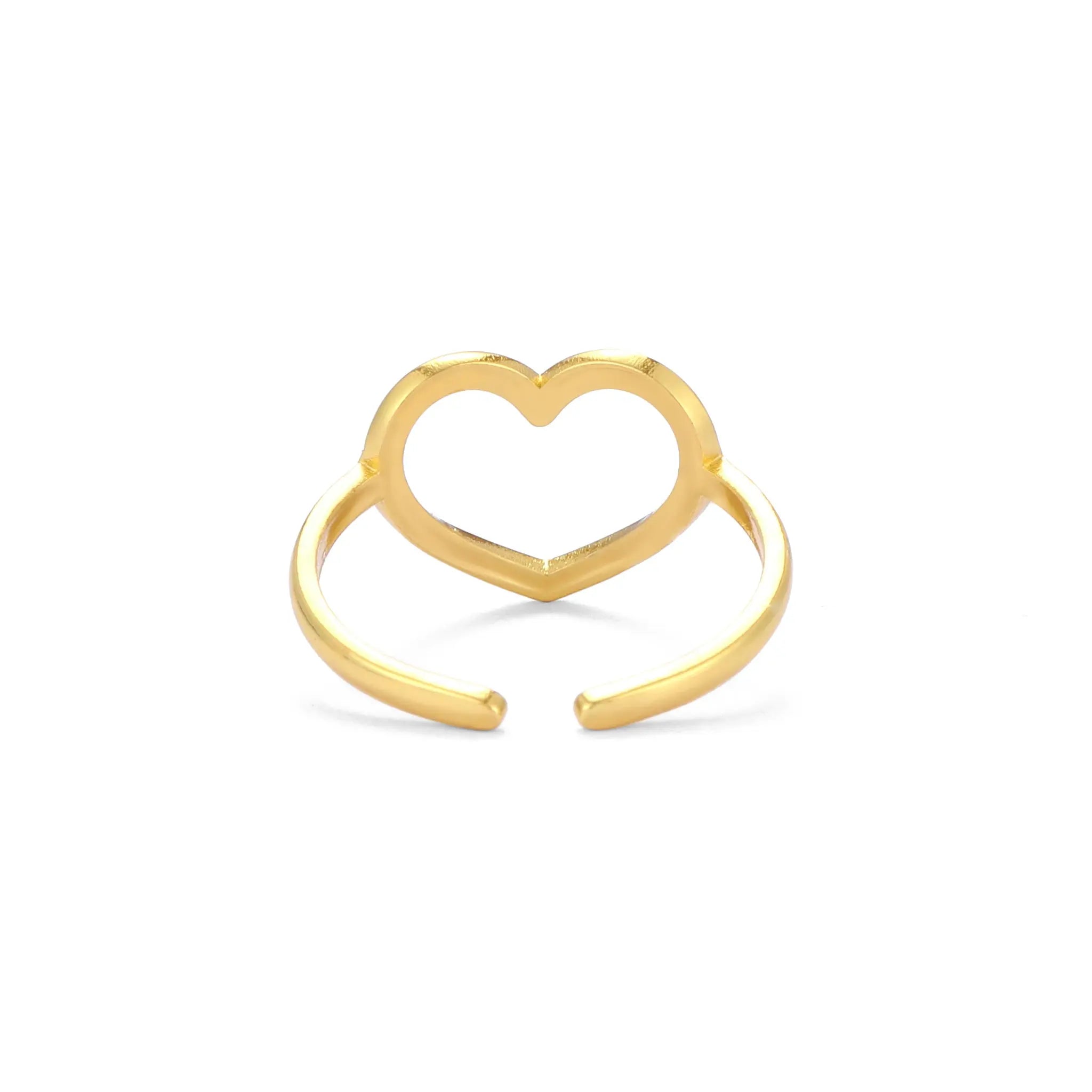 Salty Adjustable Open Heart Ring