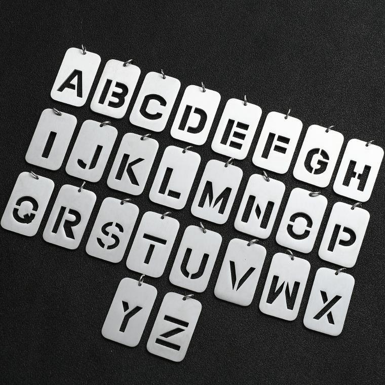 Salty Dainty Alphabet Pendants