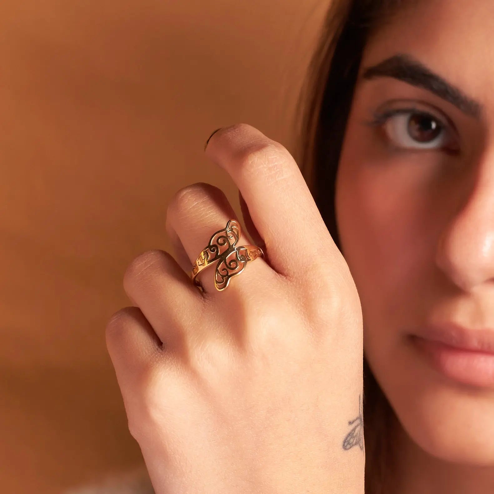 Salty Antique Winged Ring