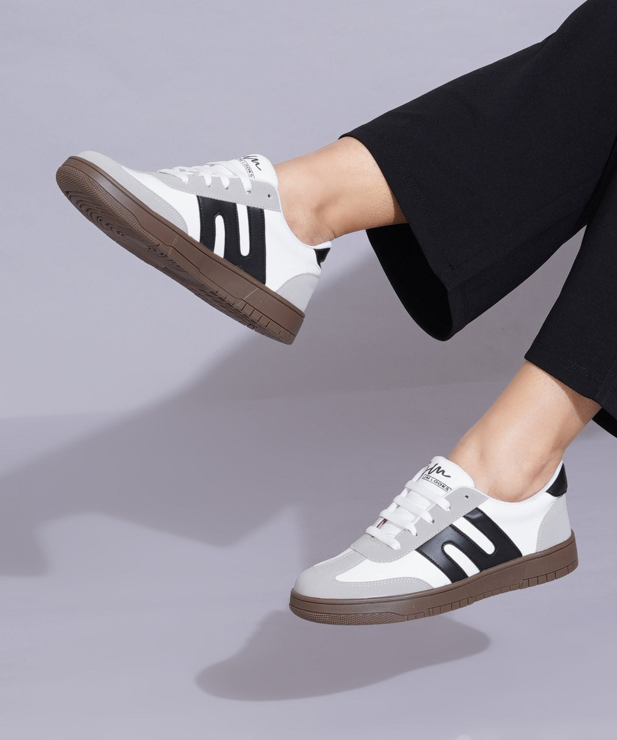 JM Looks Casual Sneakers for Women, Trendy Lace-Up Shoes with Premium Finish
