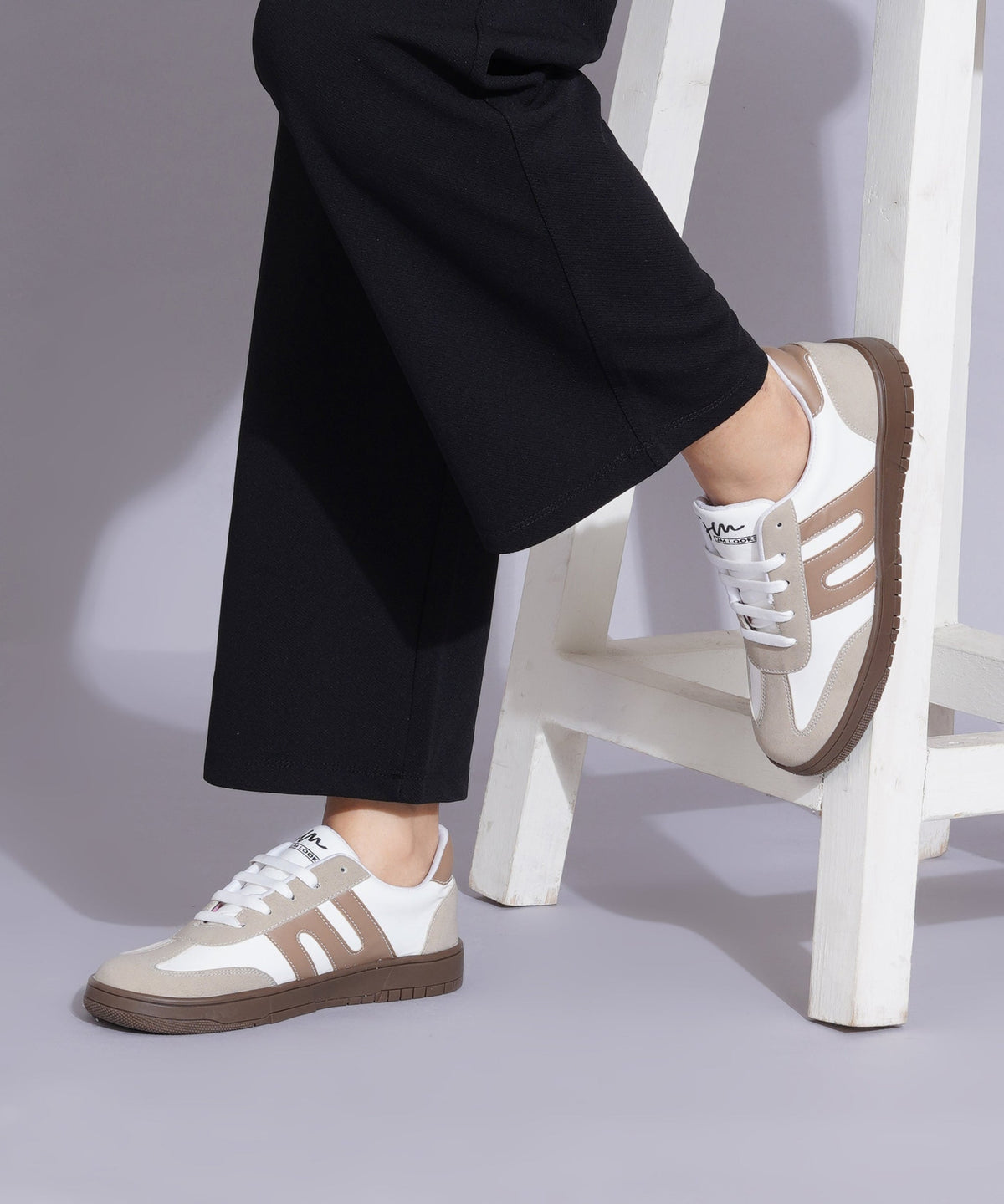 JM Looks Casual Sneakers for Women, Trendy Lace-Up Shoes with Premium Finish