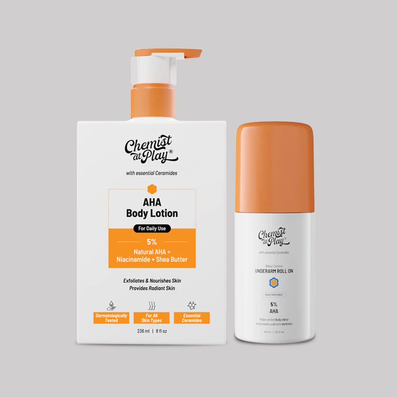 Chemist at Play Niacinamide Body Lotion & Roll On 5% AHA