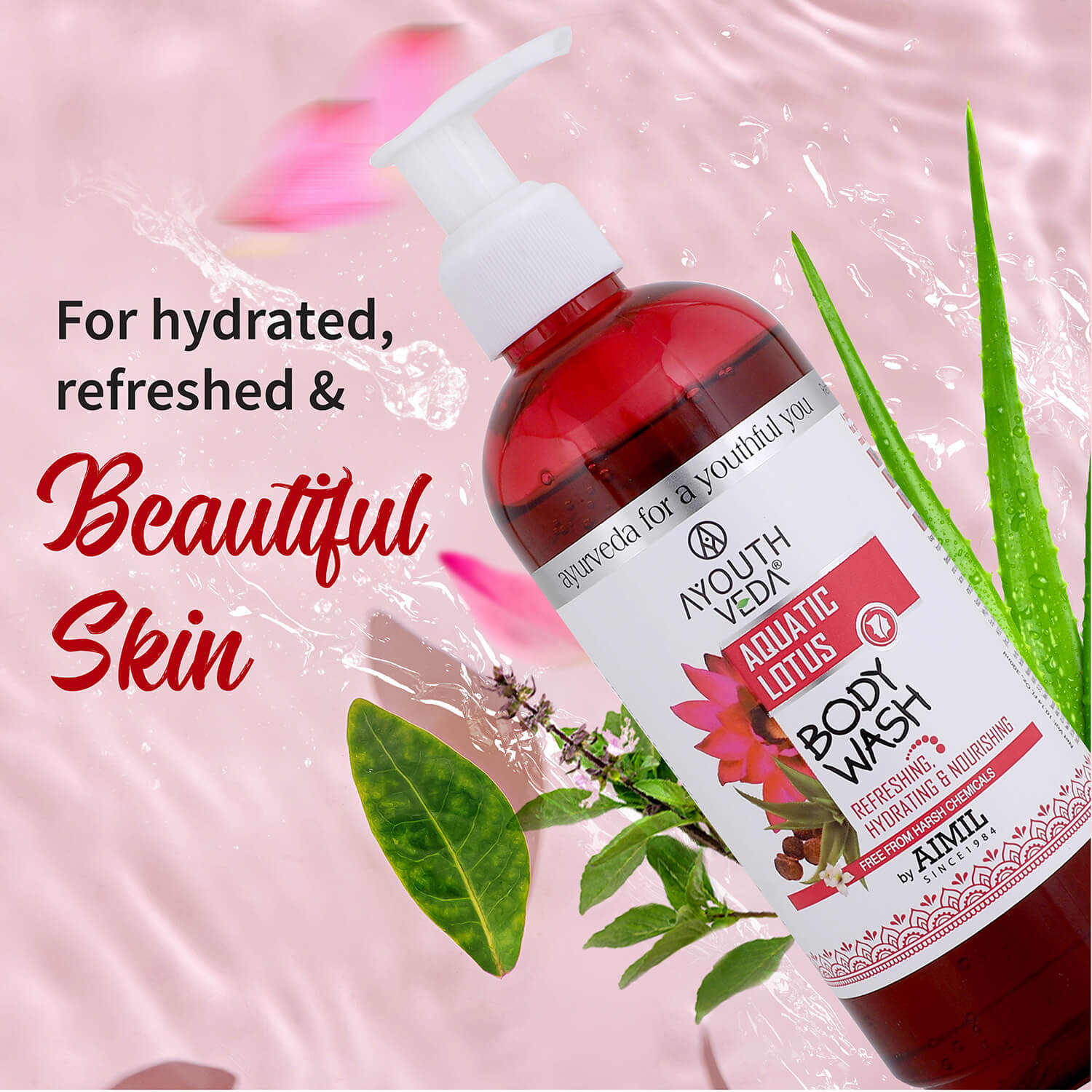 Ayouthveda Aquatic Lotus Body Wash - 300ml