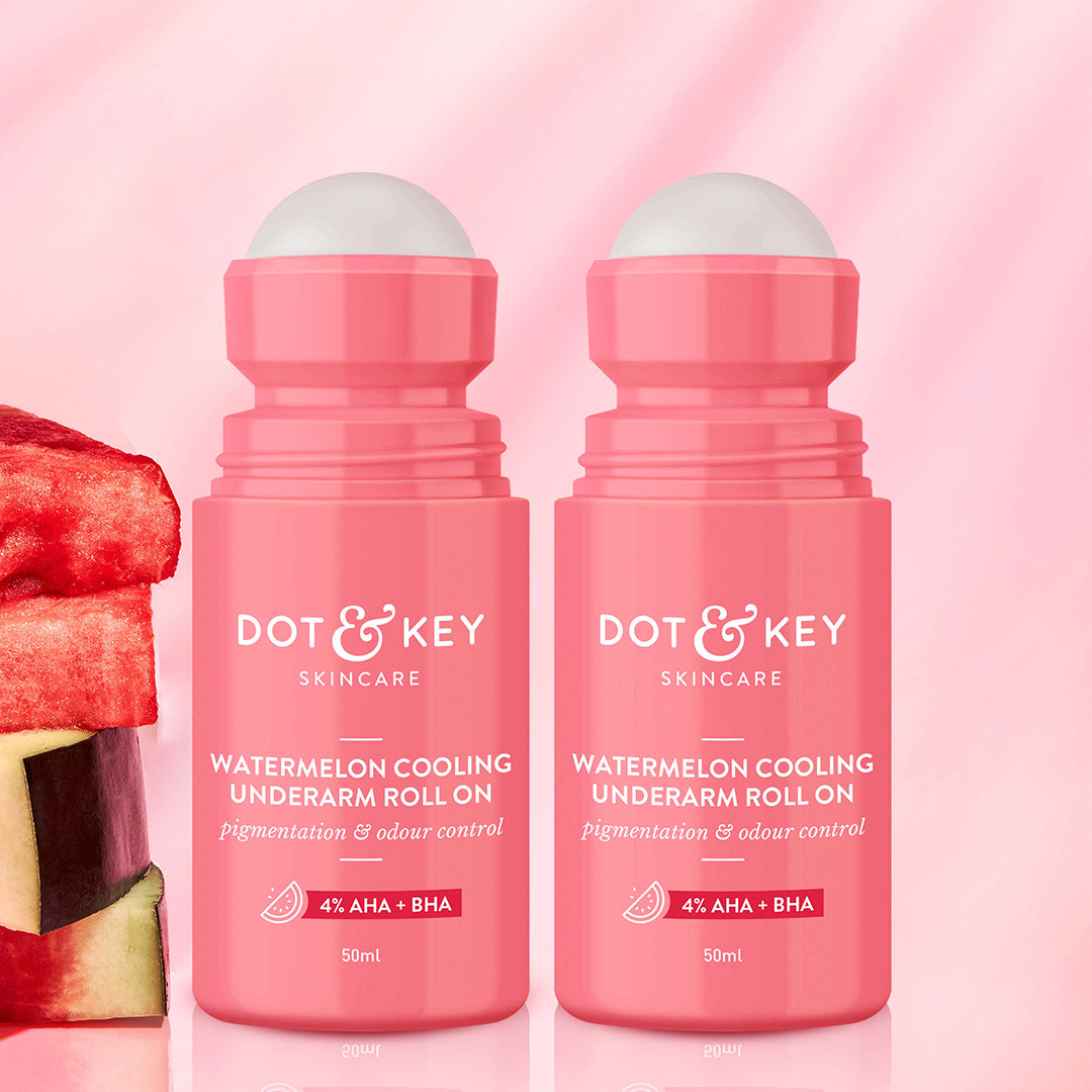 Dot & Key Watermelon Cooling Underarm Roll On, Pack of 2 - 100ml