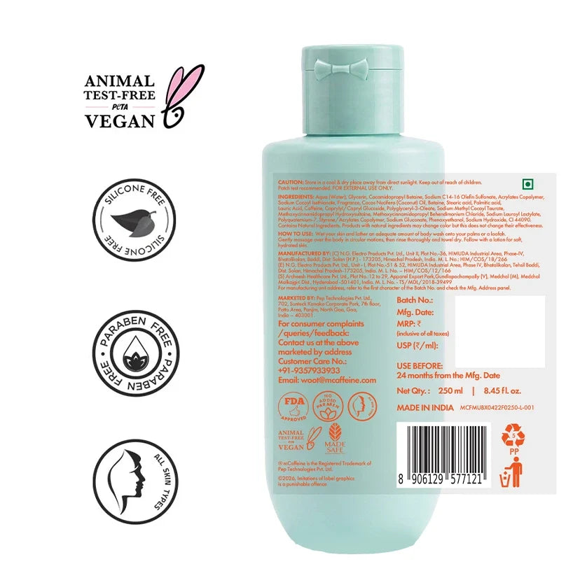 Mcaffeine Forest Dew Nourishing Milky Body Wash + Sage Wood Nourishing Milky Body Wash (combo)