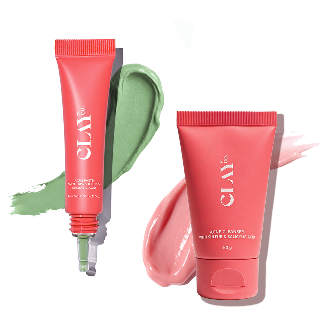 ClayCo Acne Facewash (50g) + Acne Paste (15g) Bundle