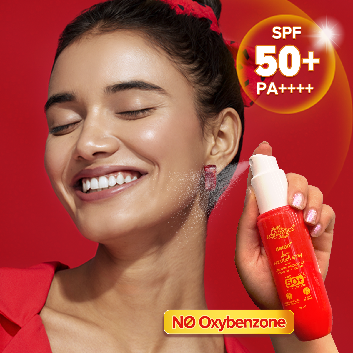 Aqualogica Detan+ Dewy Sunscreen Spray - 100ml