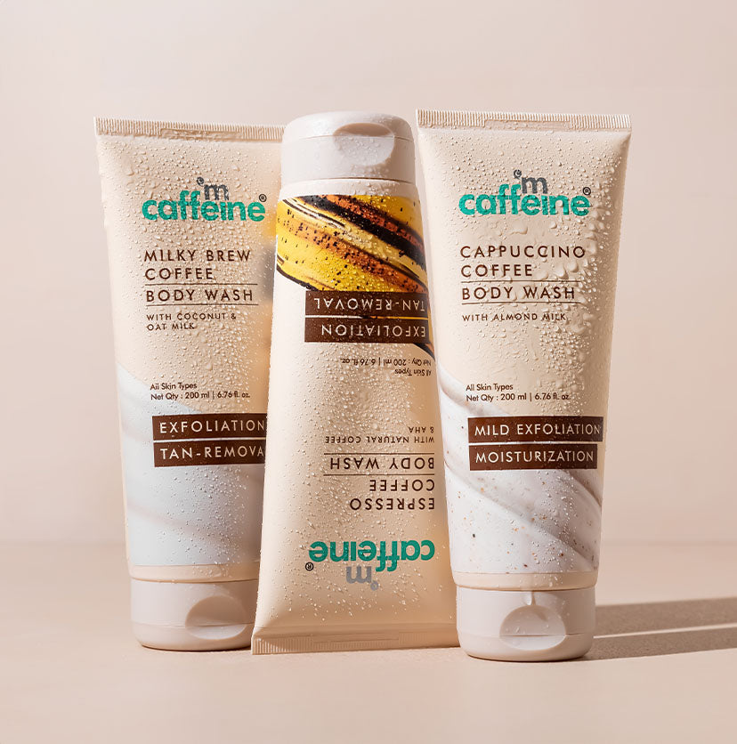 mCaffeine Detan with Coffee Body Wash Trio