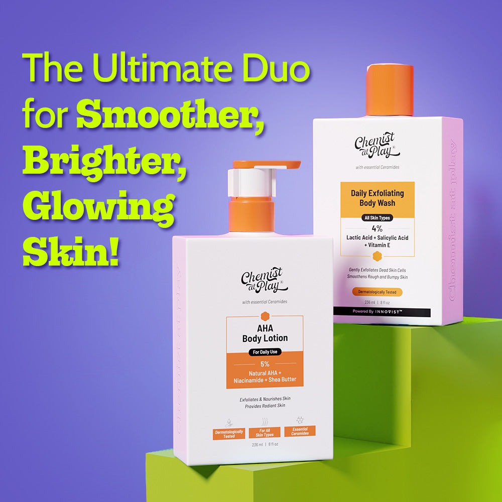 Chemist at Play Exfoliating Body Wash & AHA Body Lotion