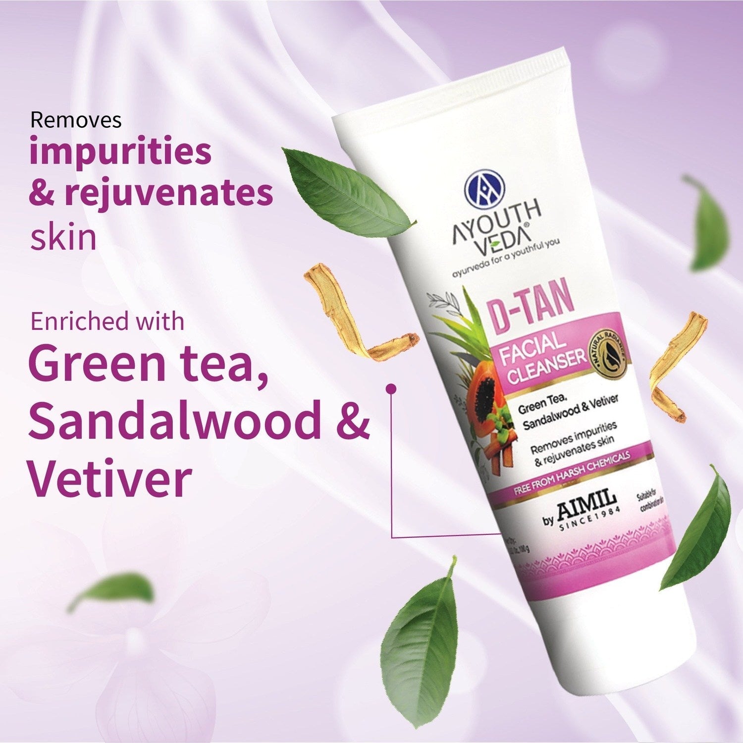Ayouthveda D-Tan Facial Cleanser (100g)