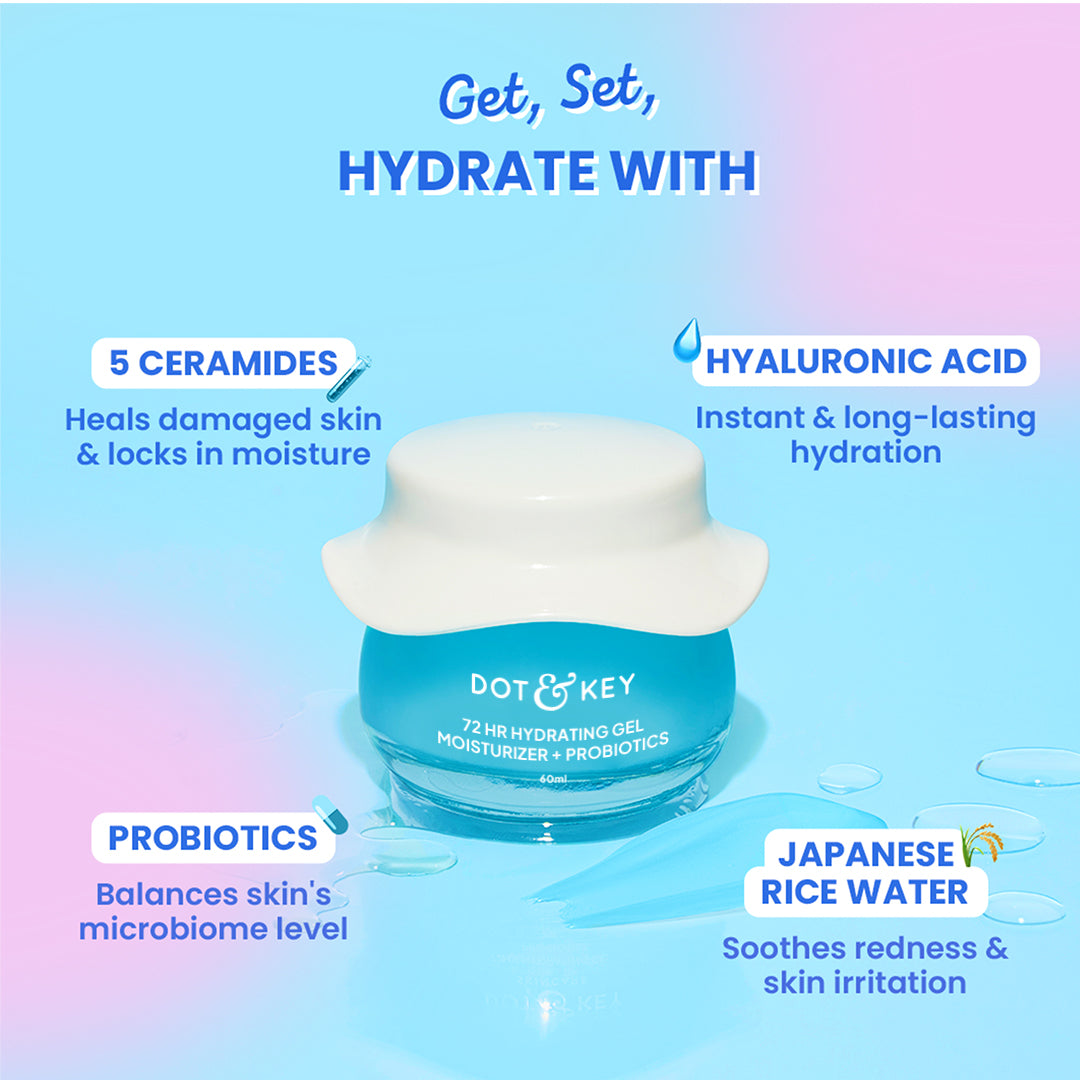 Dot & Key 72HR Hydrating Gel Moisturizer + Probiotics - 60ml