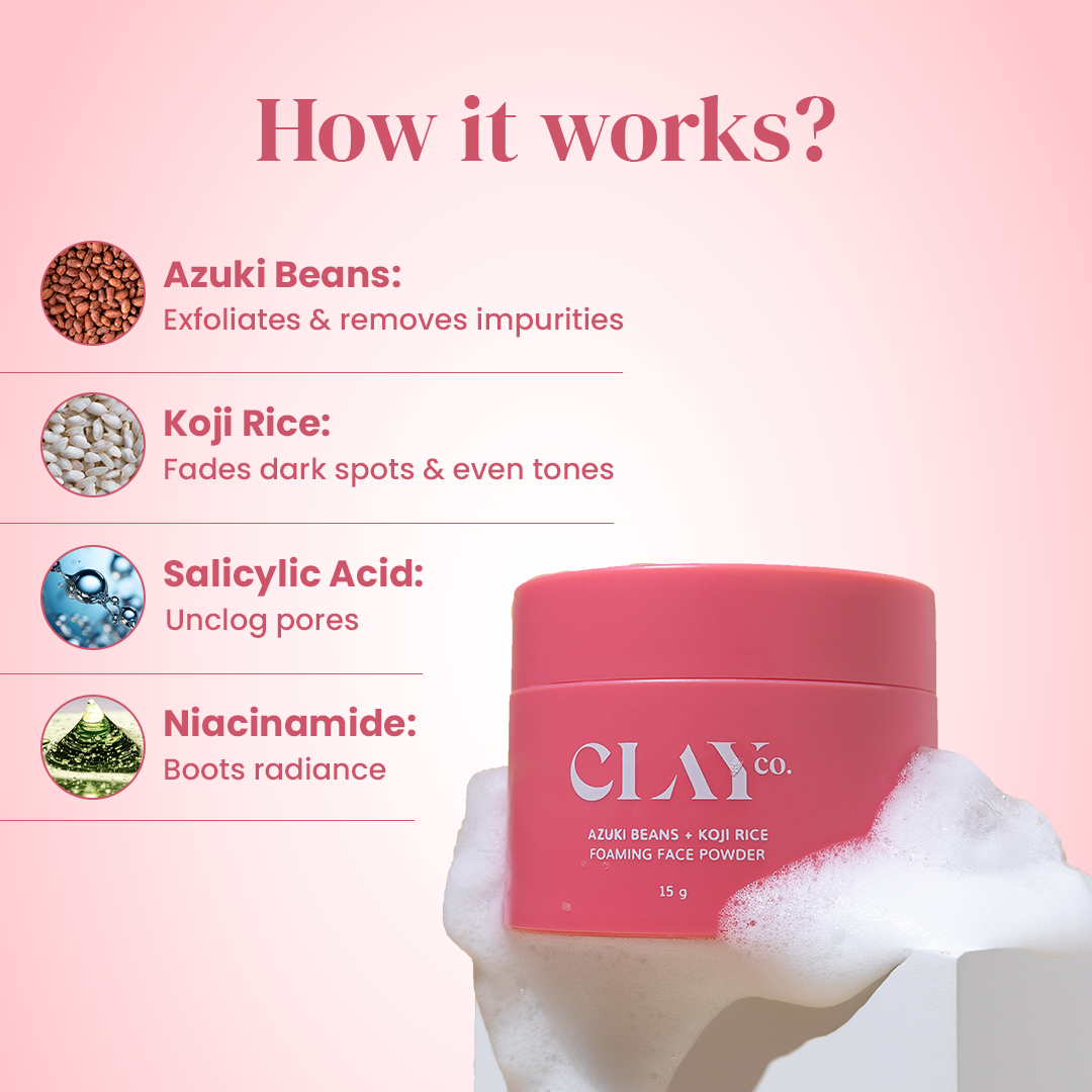 ClayCo Azuki Beans & Koji Rice Foaming Enzyme Powder - 15g