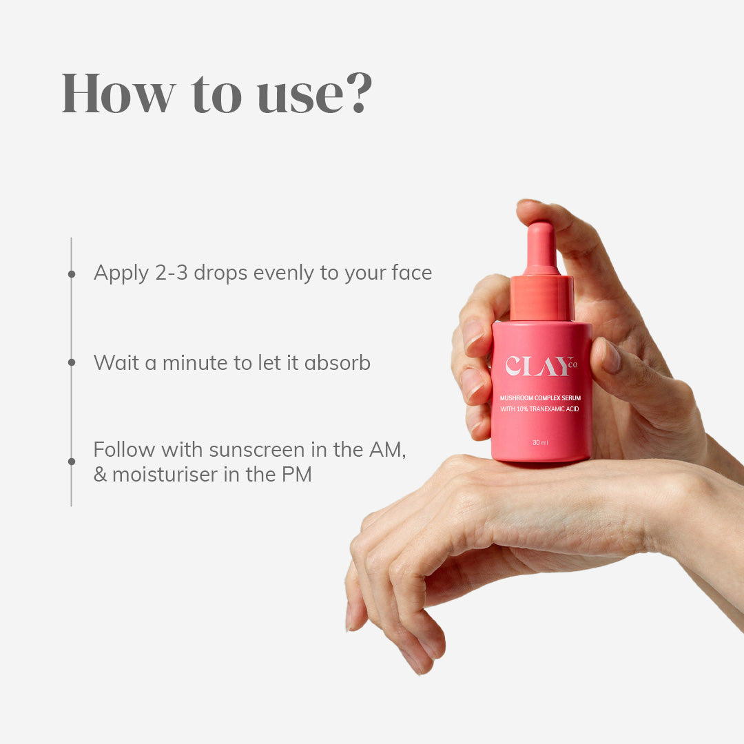 ClayCo Hyperpigmentation Mushroom Complex Serum with Tranexamic Acid - 30 ml