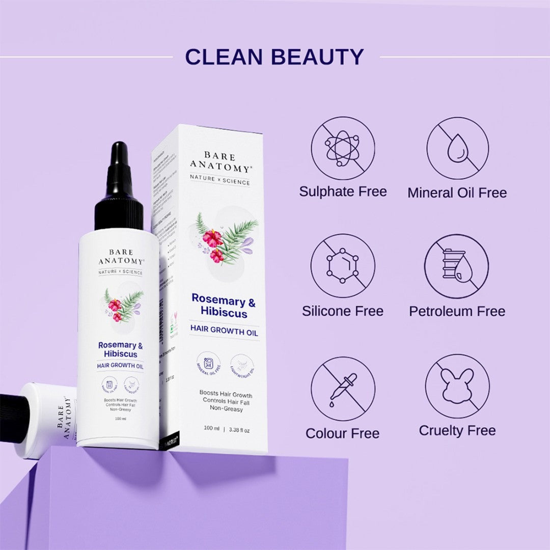 Bare Anatomy Rosemary & Hibiscus Hair Growth Oil