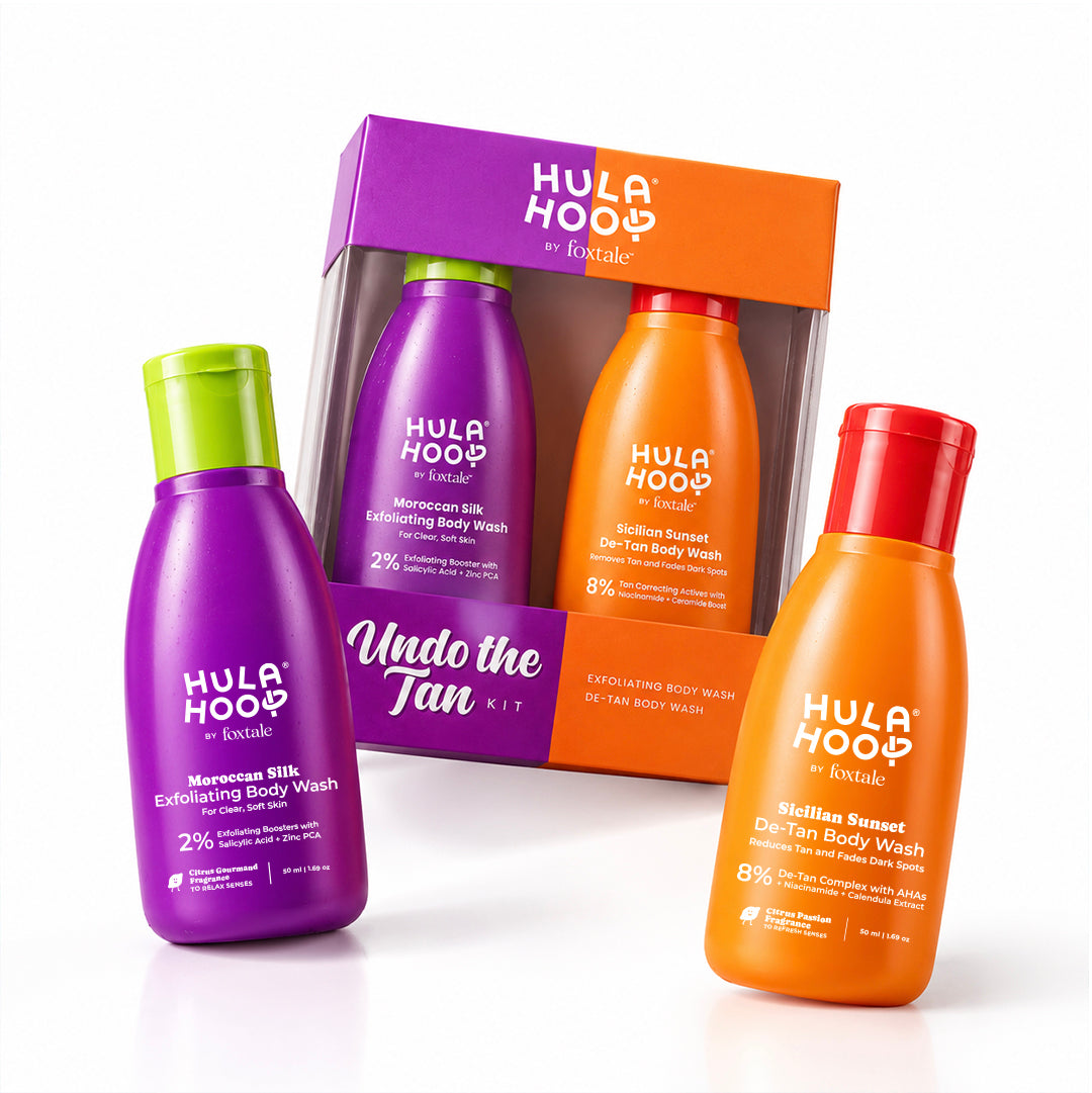 Foxtale Hula Hoop Exfoliate & De-Tan Body Wash Mini Kit