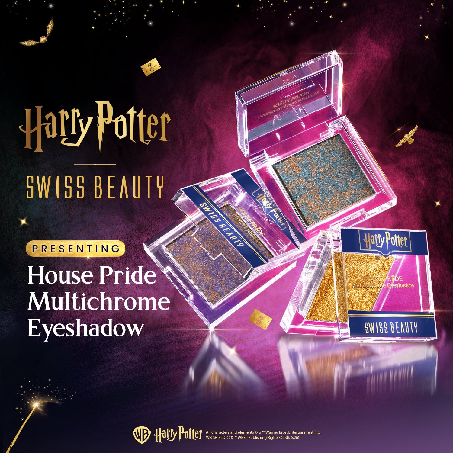 Swiss Beauty Gryffindor Red - House Pride Multichrome Eyeshadow - HP