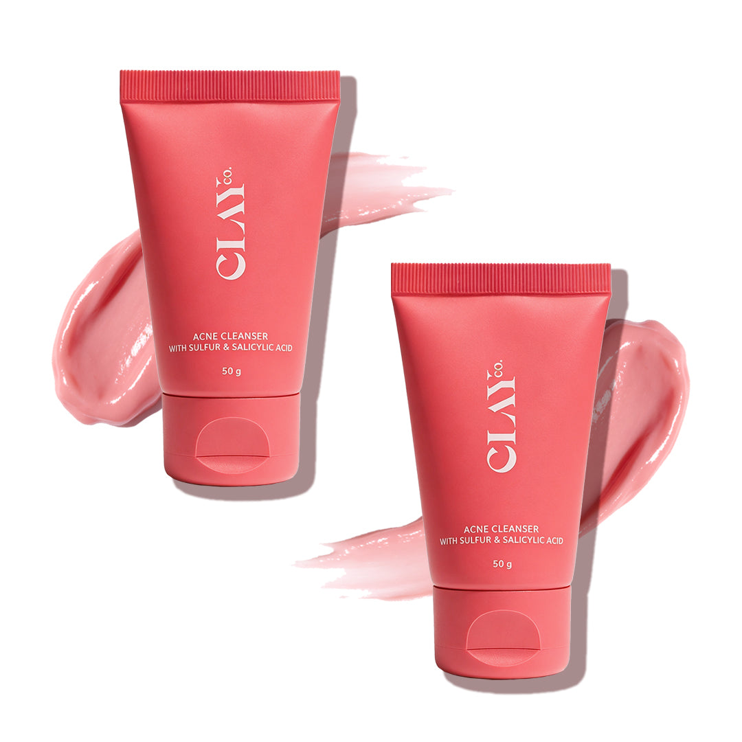ClayCo Acne Face Wash with 2% Sulfur & Salicylic Acid - 50g x 2