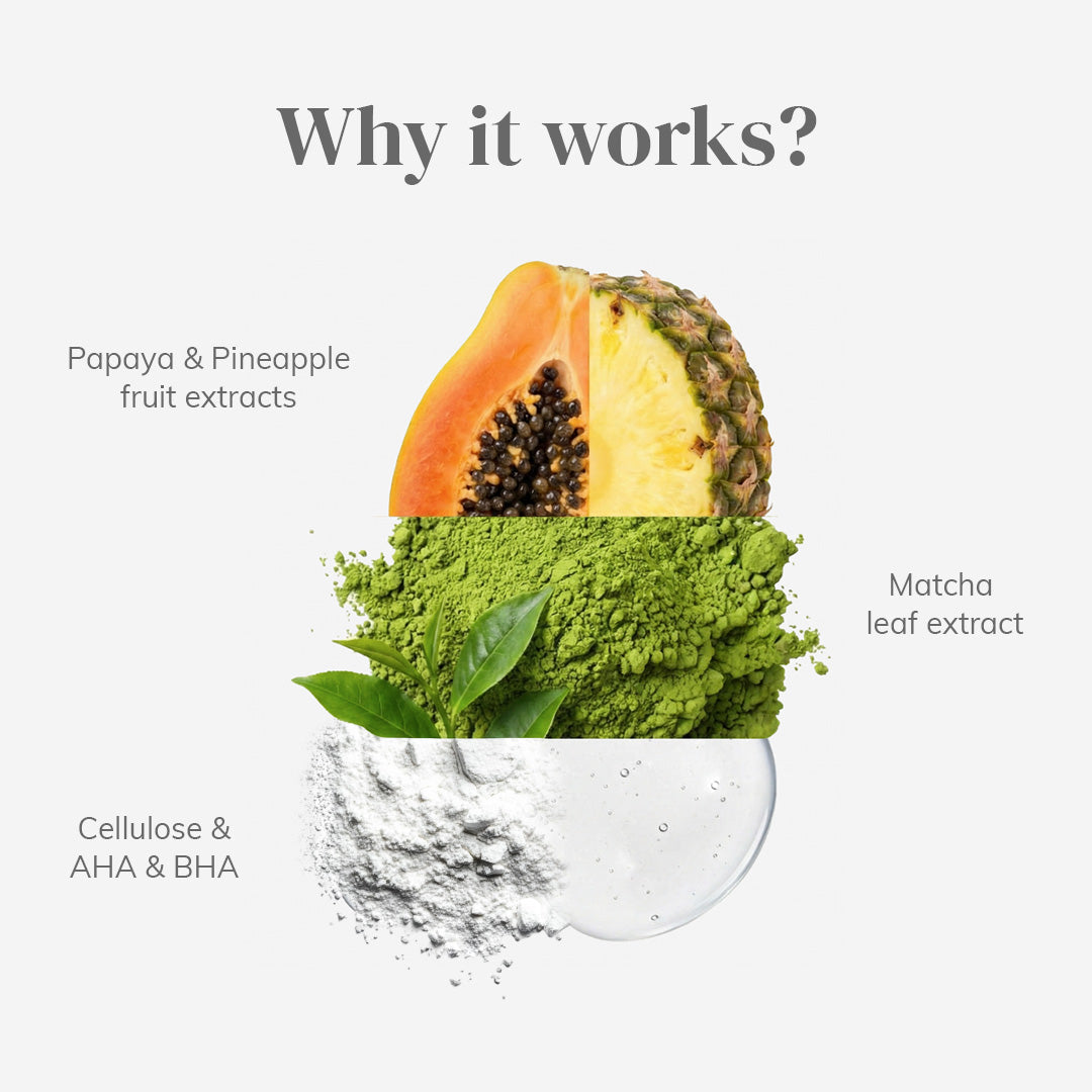 Clayco Matcha Enzyme Scrub with AHA & BHA - 45g