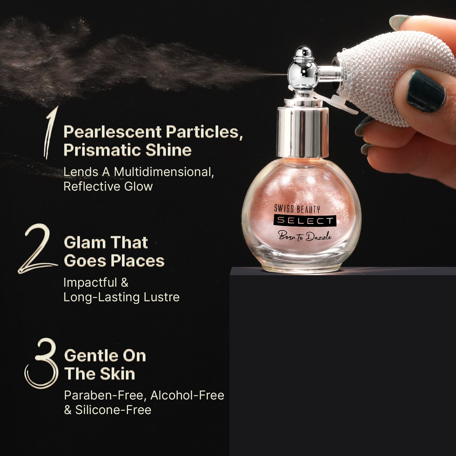 Swiss Beauty Select Born To Dazzle Glitter Spray - Hollywood Glam