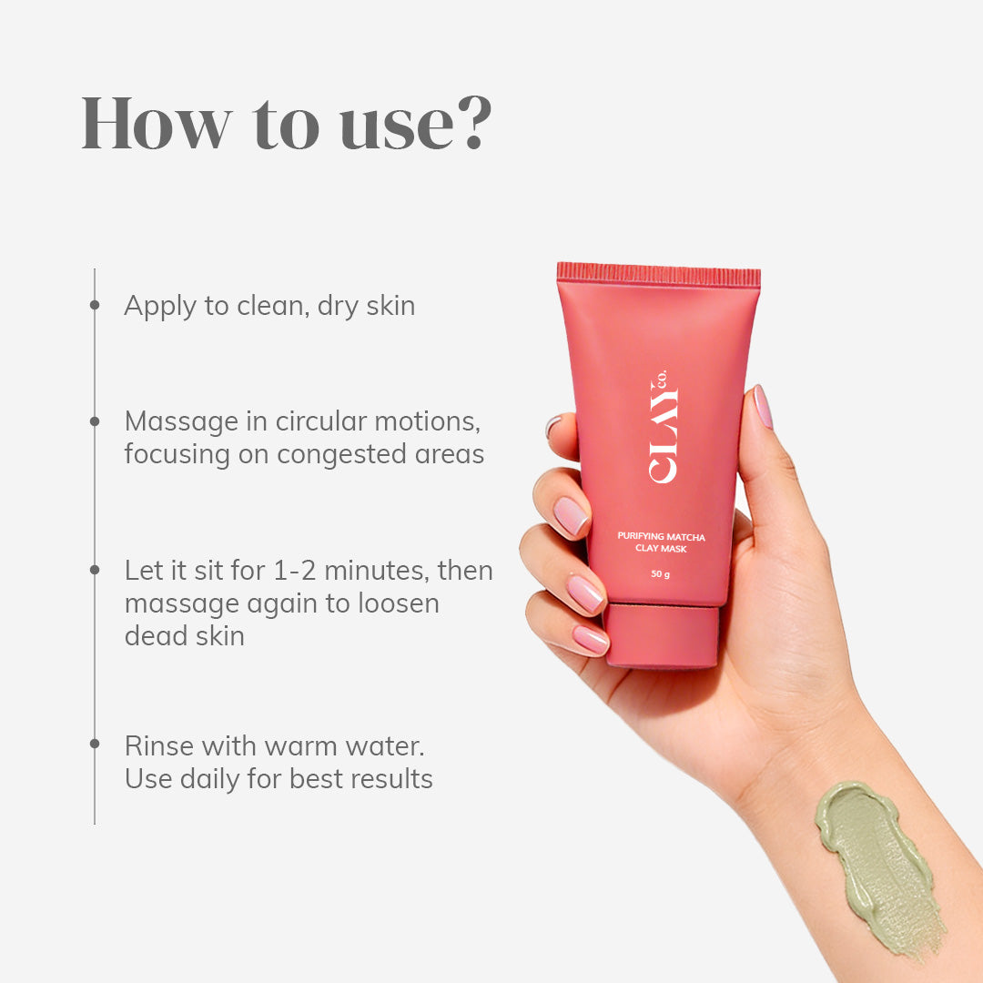 Clayco Detoxifying Matcha Clay Mask - 50g