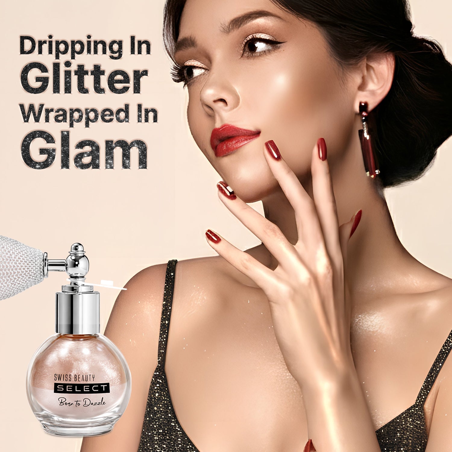 Swiss Beauty Select Born To Dazzle Glitter Spray - Hollywood Glam