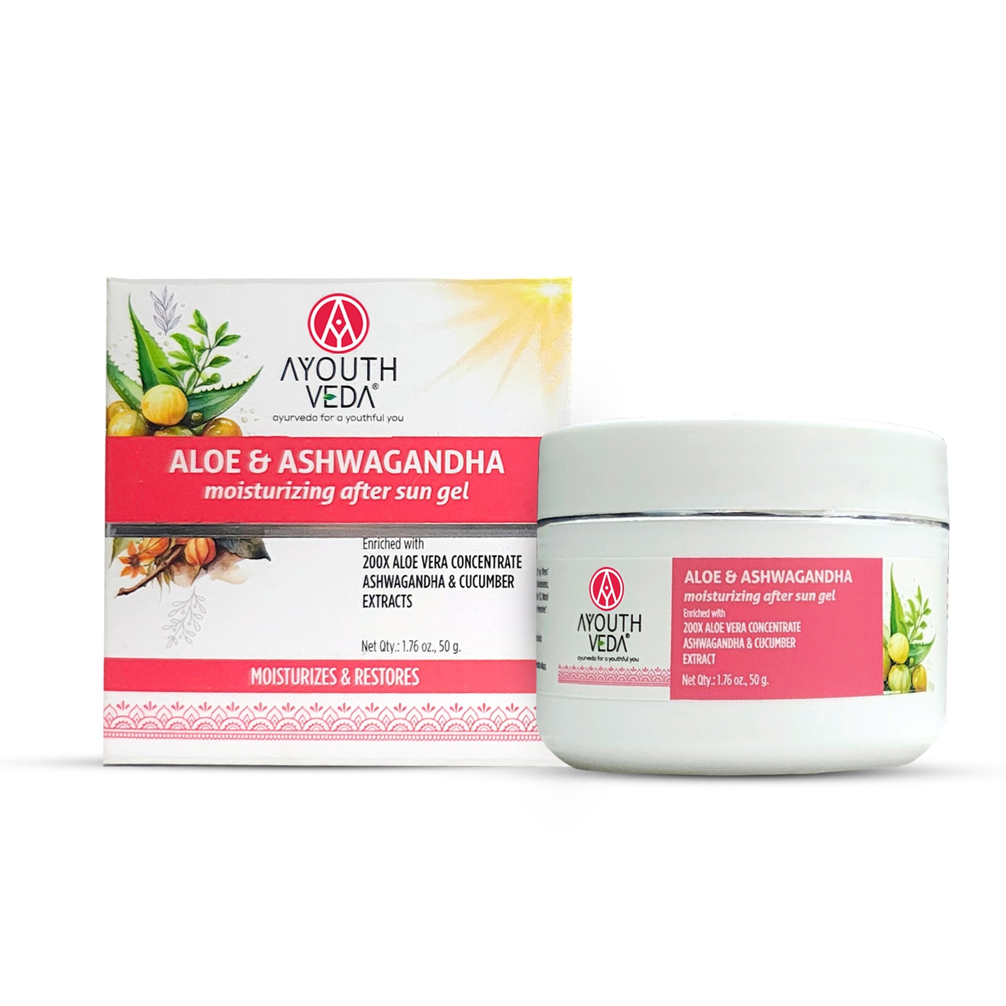 Ayouthveda Aloe & Ashwagandha Moisturizing After Sun Gel