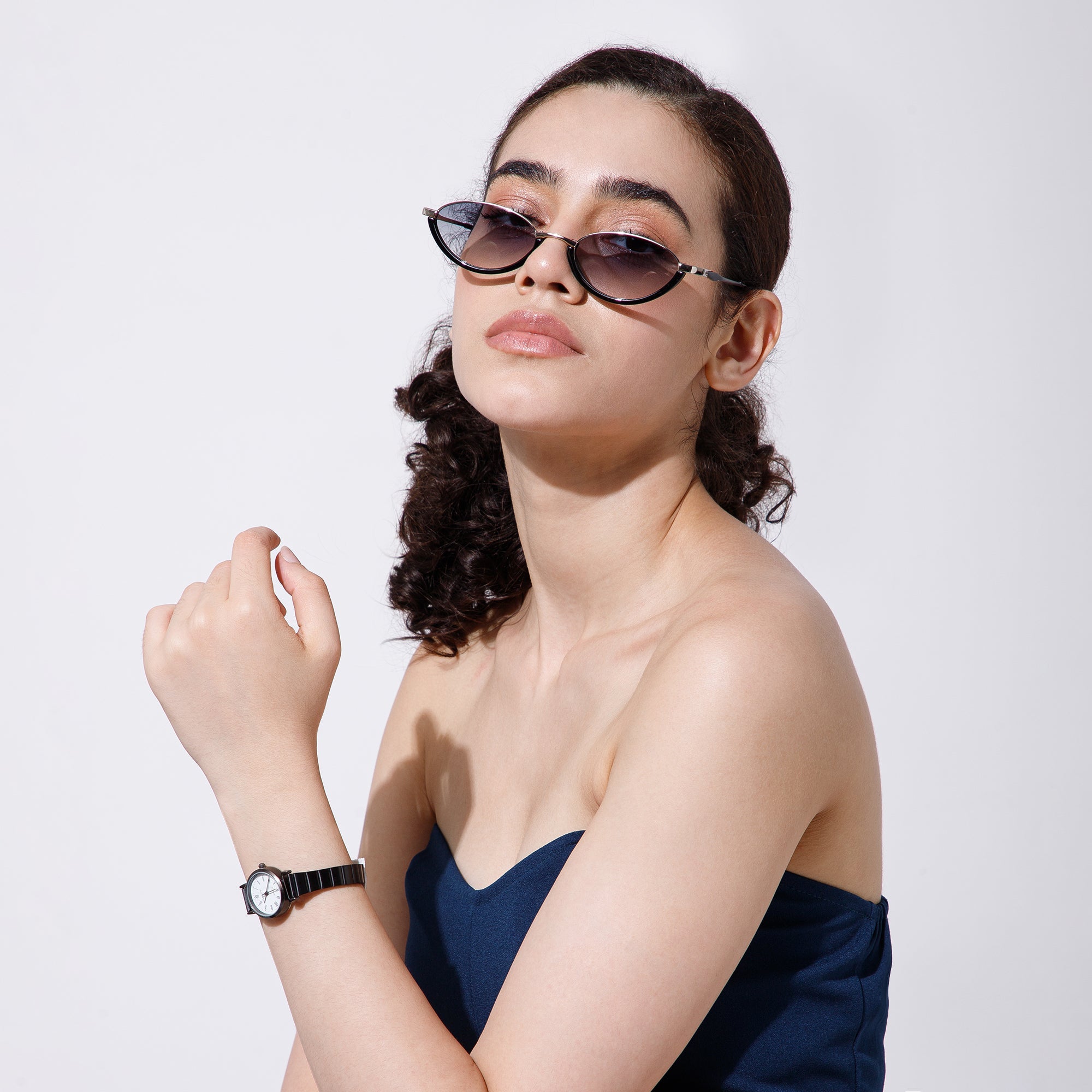 Salty Beverly Hills Classic Cat Eye Sunglasses and Watch Combo