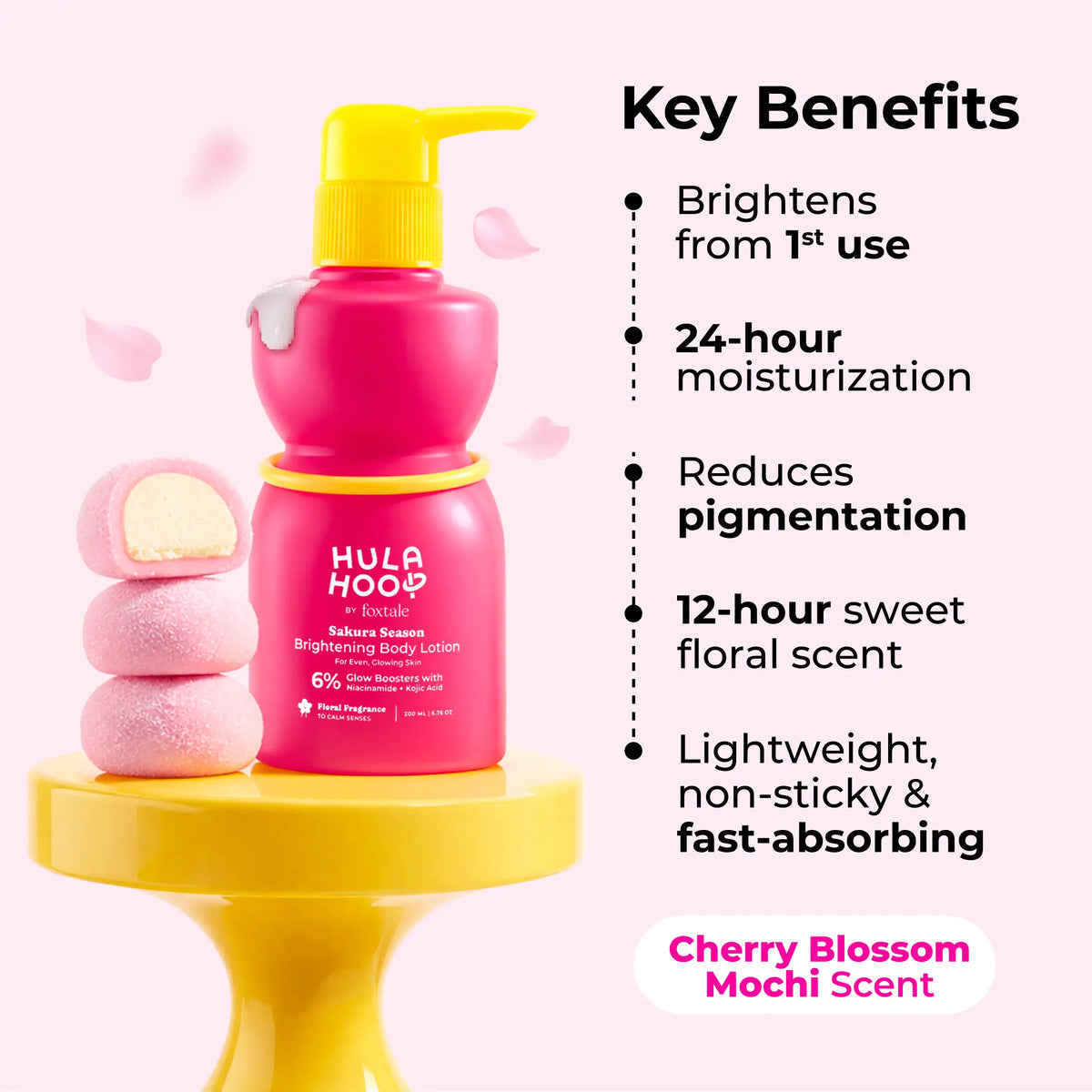 Foxtale Hula Hoop Brightening Body Lotion with Niacinamide & Kojic