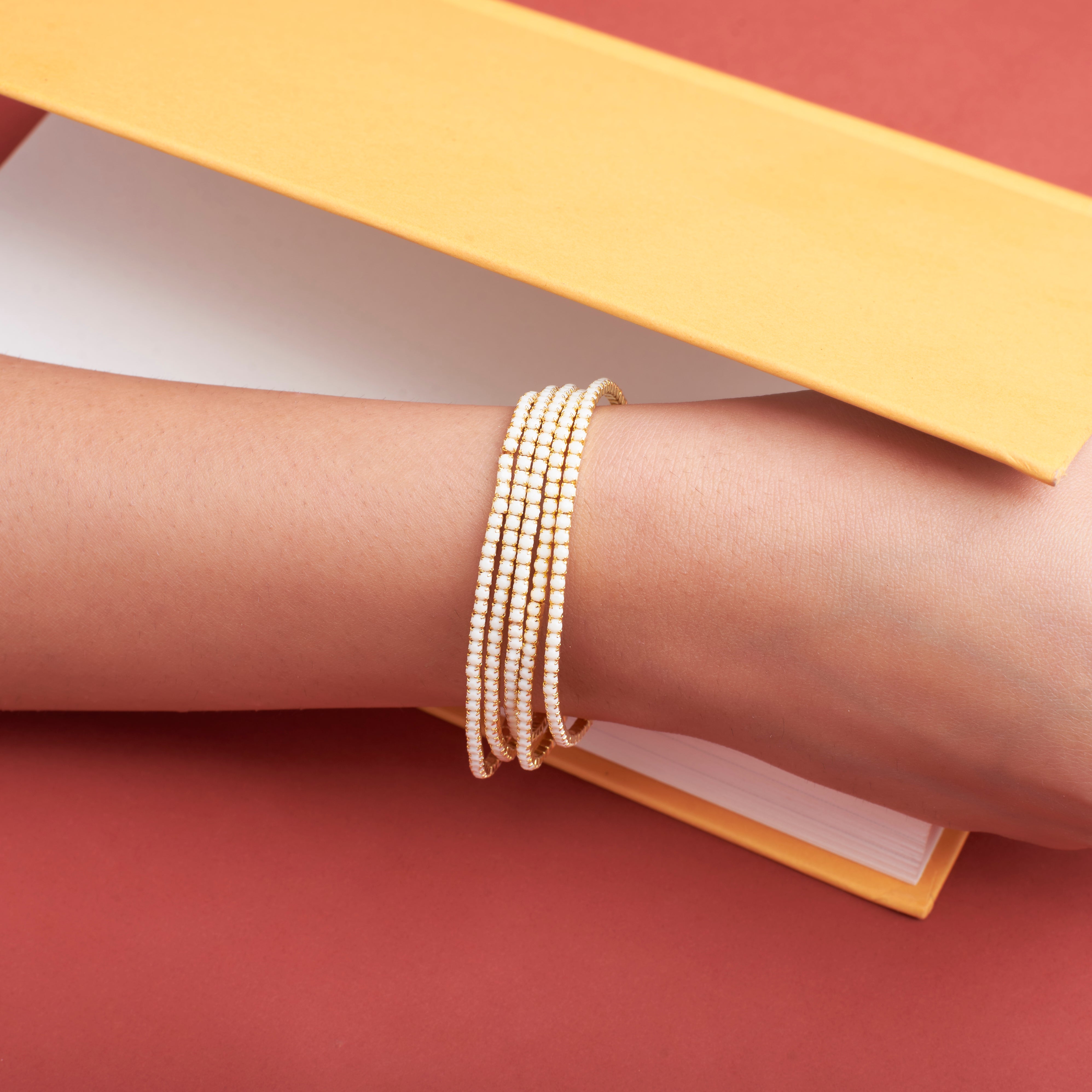 Salty Pearl Glow Stretchable Bands (Set of 5)