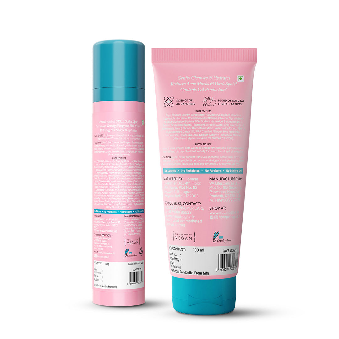 Aqualogica Radiance+ Cleanse & Protect Combo