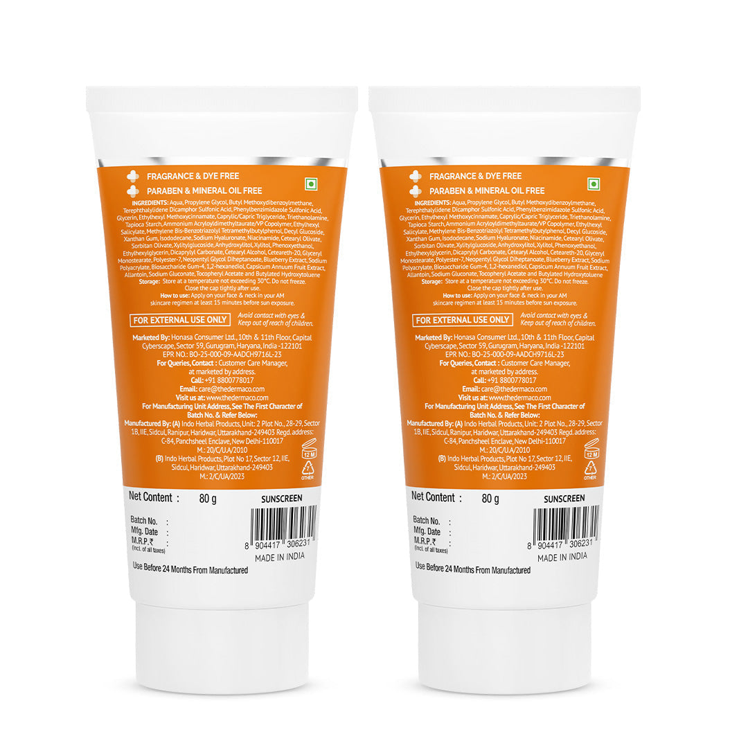 Derma Co 1% Hyaluronic Sunscreen Aqua Gel In Vivo Tested with SPF 50 & PA++++